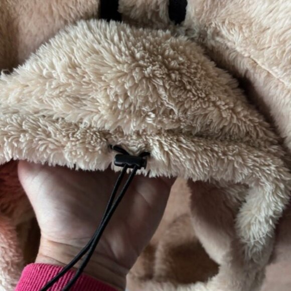 Pink Victorias Secret M Sherpa Fleece Jacket Beige 1/2 Zip Cozy Feminine Soft - Picture 8 of 8